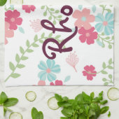 かわいらしフローラプリント キッチンタオル (折り畳み)