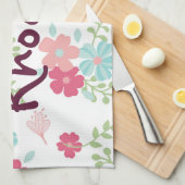 かわいらしフローラプリント キッチンタオル (四つ折り)