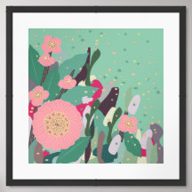 かわいらしフローラプリント、バリューポスター紙（マット）