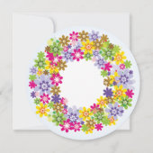 かわいらしフローラベビーシャワー招待状 招待状 (裏面)