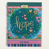 かわいらしフローラホープ明るいハート プランナー手帳 (正面)