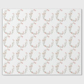 かわいらしフローラミニマルシンプル誕生日 ラッピングペーパー (フラット)