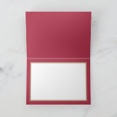 かわいらしフローラモダンクレマチスフラワーピンク誕生日 カード (内部)