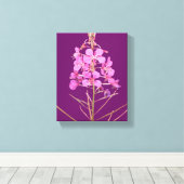 かわいらしフローラモダン素晴らし品 キャンバスプリント (インサイチュ (ウッドフロア))