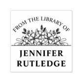 かわいらしフローララインアート曲線文字本プレート セルフインキングスタンプ (デザイン)