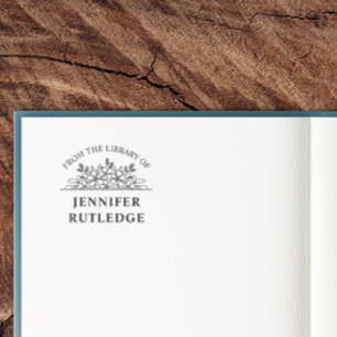 かわいらしフローララインアート曲線文字本プレート セルフインキングスタンプ