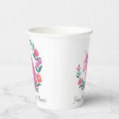 かわいらしフローラリースユニコーン名 紙コップ (右)