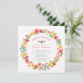 かわいらしフローラリース春ブライダルシャワー 招待状 (スタンド正面)