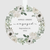 かわいらしフローラリース |婚約記念 オーナメント (裏面)