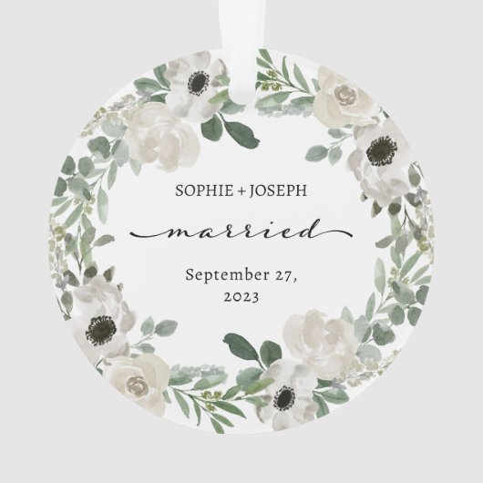 かわいらしフローラリース |結婚の形見 オーナメント (裏面)