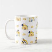 かわいらしフローラレインボー夏パターン コーヒーマグカップ (左)