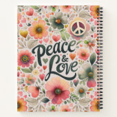 かわいらしフローラレトロ平和と愛 ノートブック (裏面)