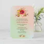 かわいらしフローラワイルドフラワーブライダルシャワー招待状 招待状 (スタンド正面)