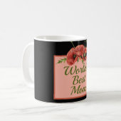 かわいらしフローラワールドの最高のマム コーヒーマグカップ (正面左)