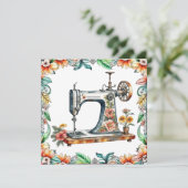 かわいらしフローラヴィンテージ裁縫機 (スタンド正面)