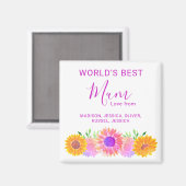 かわいらしフローラ世界の最高の母の日 マグネット (正面/裏面)