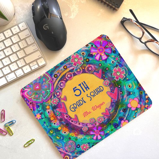 かわいらしフローラ先生パーソナライズされた隊 マウスパッド