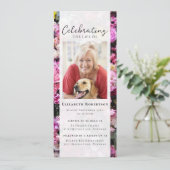 かわいらしフローラ写真葬式デジタル招待状 招待状 (スタンド正面)