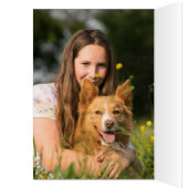 かわいらしフローラ写真Mom誕生日カード (内側 (左))