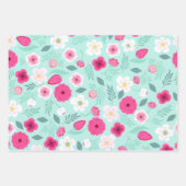 かわいらしフローラ包装紙 ラッピングペーパーシート (正面2)