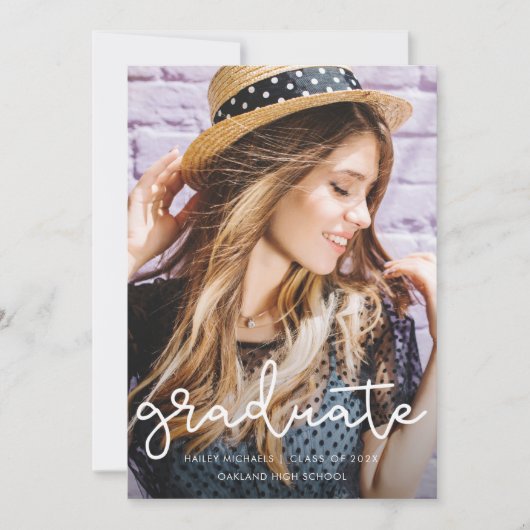 かわいらしフローラ卒業写真のお知らせ 案内状 (正面)