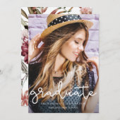 かわいらしフローラ卒業写真のお知らせ 案内状 (正面/裏面)