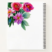かわいらしフローラ可愛いモダンスパイラルノート ノートブック (裏面)