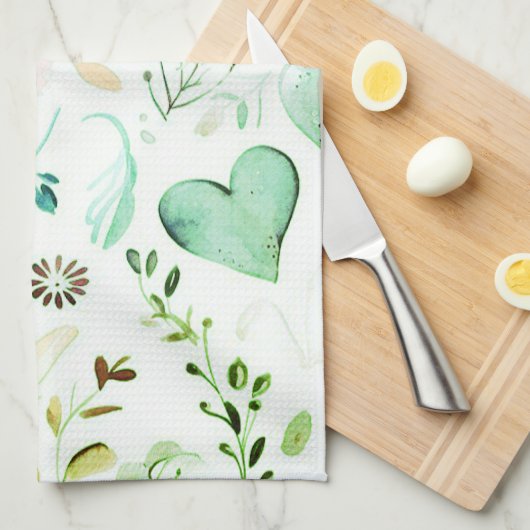 かわいらしフローラ台所用タオル キッチンタオル (四つ折り)
