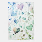 かわいらしフローラ台所用タオル キッチンタオル (縦)