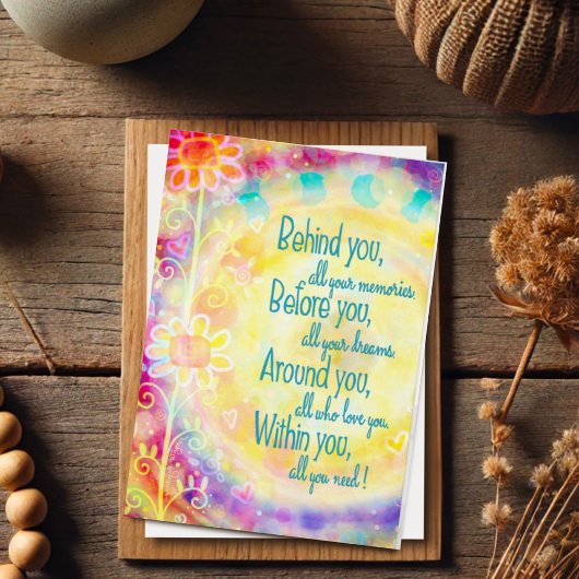 かわいらしフローラ夢インスパイアの卒業引用文 カード