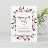 かわいらしフローラ婚約パーティの招待 招待状 (スタンド正面)