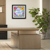 かわいらしフローラ常信じ引用文 ポスター