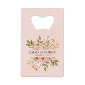 かわいらしフローラ庭園の結婚式 クレジットカード栓抜き (正面)