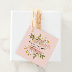 かわいらしフローラ庭園の結婚式 フェイバータグ