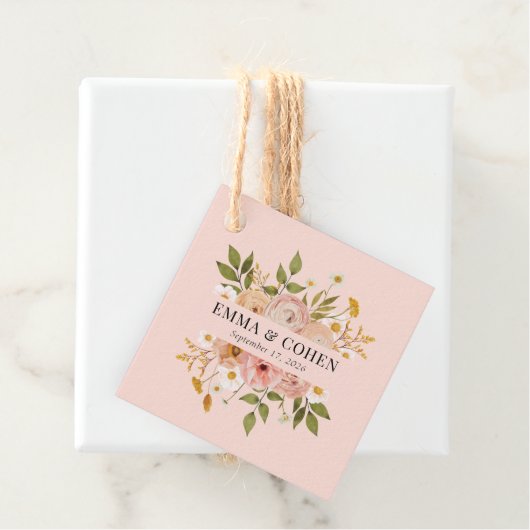 かわいらしフローラ庭園の結婚式 フェイバータグ (インサイチュ)