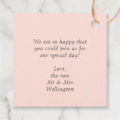 かわいらしフローラ庭園の結婚式 フェイバータグ (裏面)