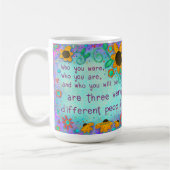 かわいらしフローラ引用文インスパイア コーヒーマグカップ (左)