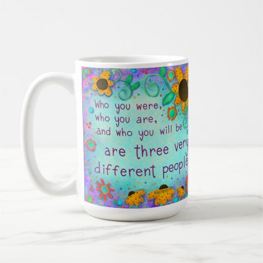 かわいらしフローラ引用文インスパイア コーヒーマグカップ (左)