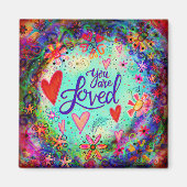 かわいらしフローラ愛される友人のインスピリチュアリティ マグネット (正面)