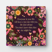 かわいらしフローラ感動的最終日引用文 フォトプラーク (正面)