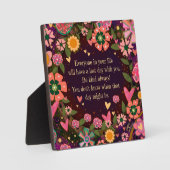 かわいらしフローラ感動的最終日引用文 フォトプラーク (正面)