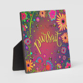 かわいらしフローラ感動的追従性感激 フォトプラーク (正面)