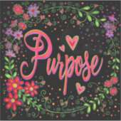 かわいらしフローラ感動的1語の目的 シール (正面)