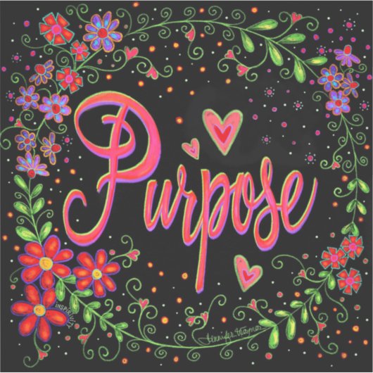 かわいらしフローラ感動的1語の目的 シール (正面)