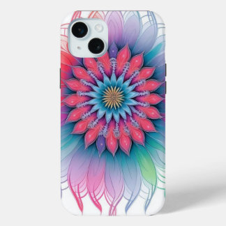 かわいらしフローラ抽象芸術 iPhone 15 MINIケース