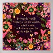 かわいらしフローラ最終日の親切引用文インスピリシティ ポスター (正面)