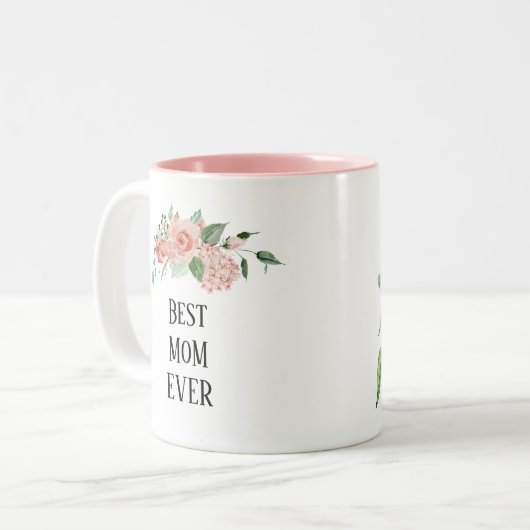 かわいらしフローラ最高のママママママツートーンコーヒーマグ ツートーンマグカップ (正面左)