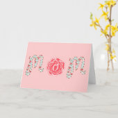 かわいらしフローラ母の日 カード (黄色い花)