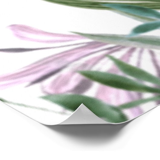 かわいらしフローラ水彩ワイルドフラワーポスター ポスター (角)