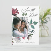 かわいらしフローラ水彩花束写真 セーブザデート (スタンド正面)